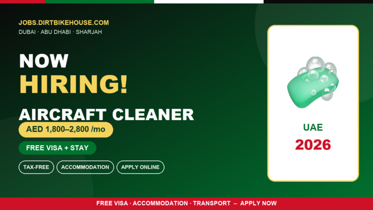 Aircraft Cleaner Jobs in UAE – No Experience Required