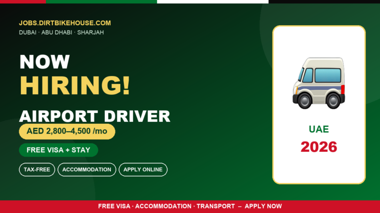 Airport Driver Jobs in UAE – Urgent Vacancies for Freshers