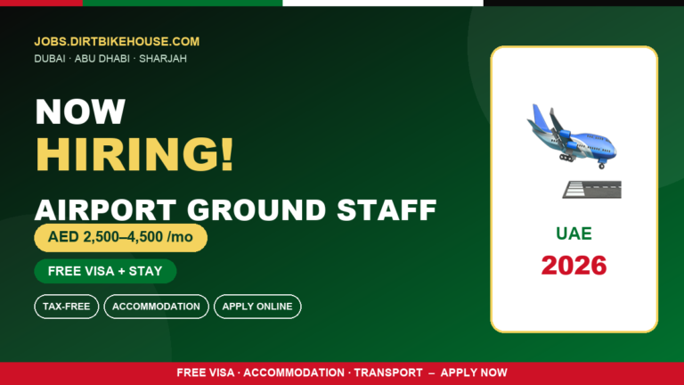 Airport Ground Staff Jobs in UAE – AED 2,500–4,500 Salary | Apply Online