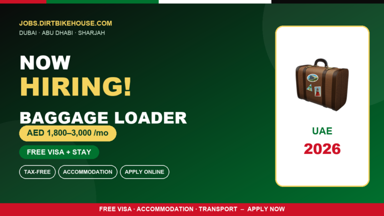 Baggage Loader & Unloader Jobs in UAE – Visa Sponsorship Available