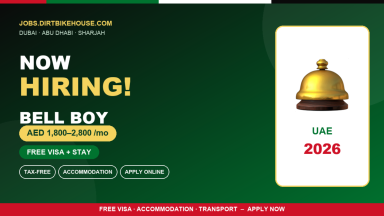 Bell Boy Jobs in UAE Hotels – Immediate Hiring