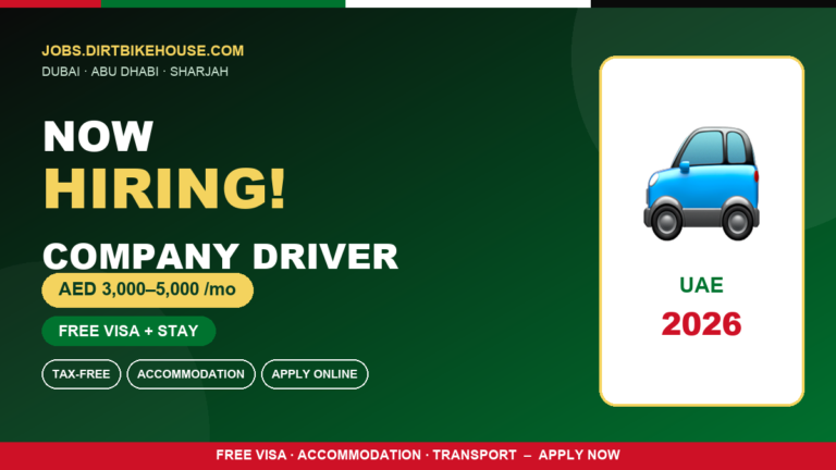 Company Driver Jobs in UAE – Immediate Hiring