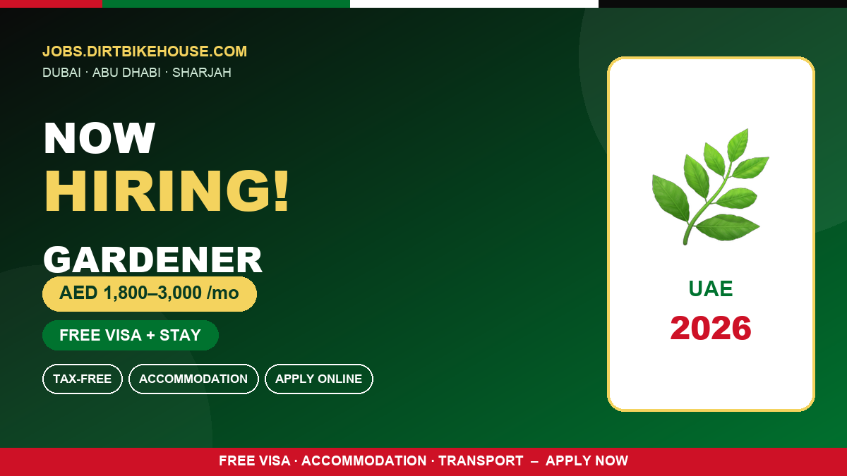 Gardener Jobs in UAE – Immediate Hiring for Villas & Hotels