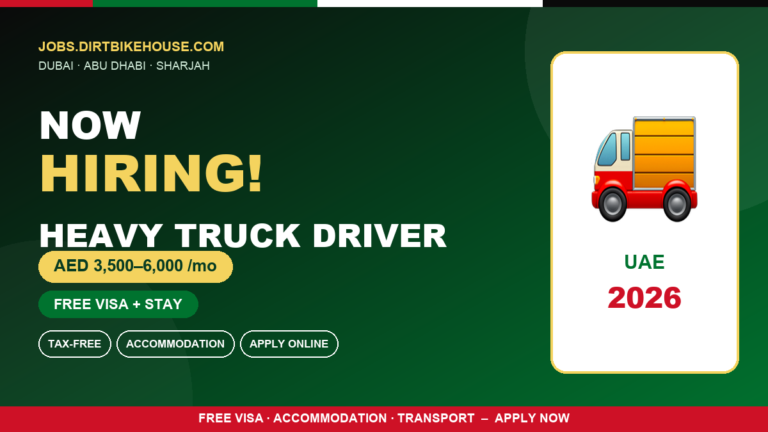 Heavy Truck Driver Jobs in UAE – High Salary & Overtime
