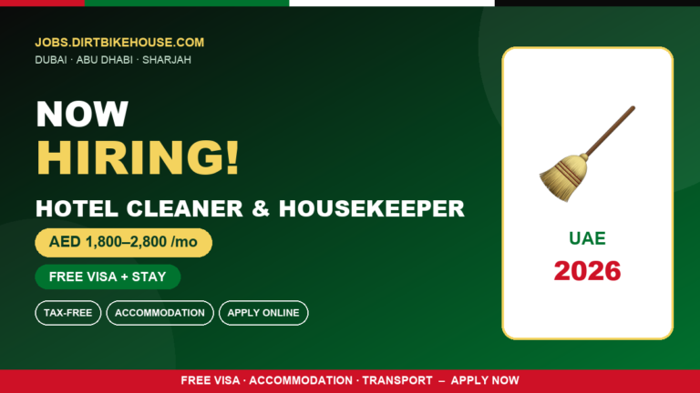 Hotel Cleaner & Housekeeper Jobs in UAE – Apply Online