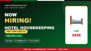 Housekeeping Jobs in UAE Hotels – Free Visa & Accommodation