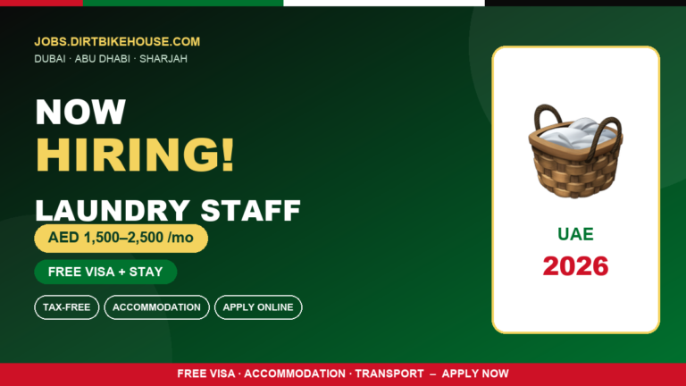 Laundry Staff Jobs in UAE Hotels – Free Food & Accommodation