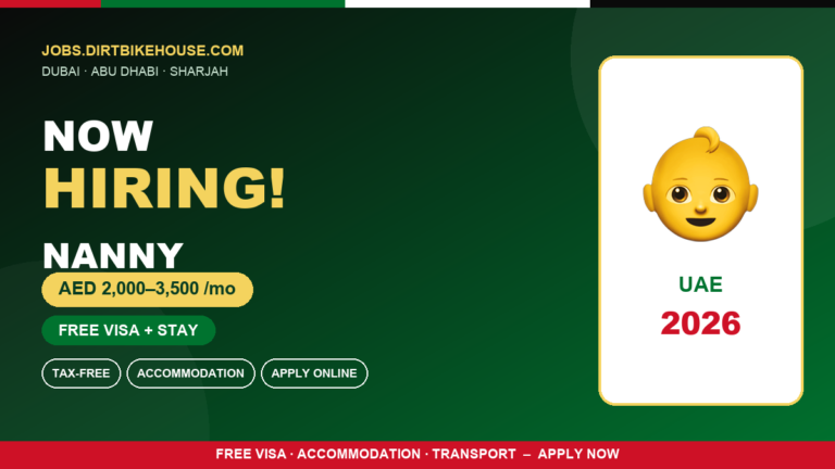Nanny Jobs in UAE – Family Visa Jobs Available