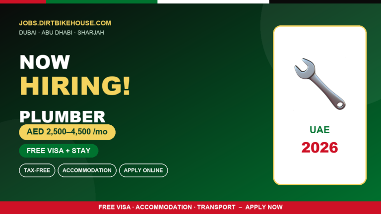 Plumber Jobs in UAE – Immediate Hiring with Free Visa